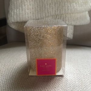 Kate Spade gold glitter drink cozi